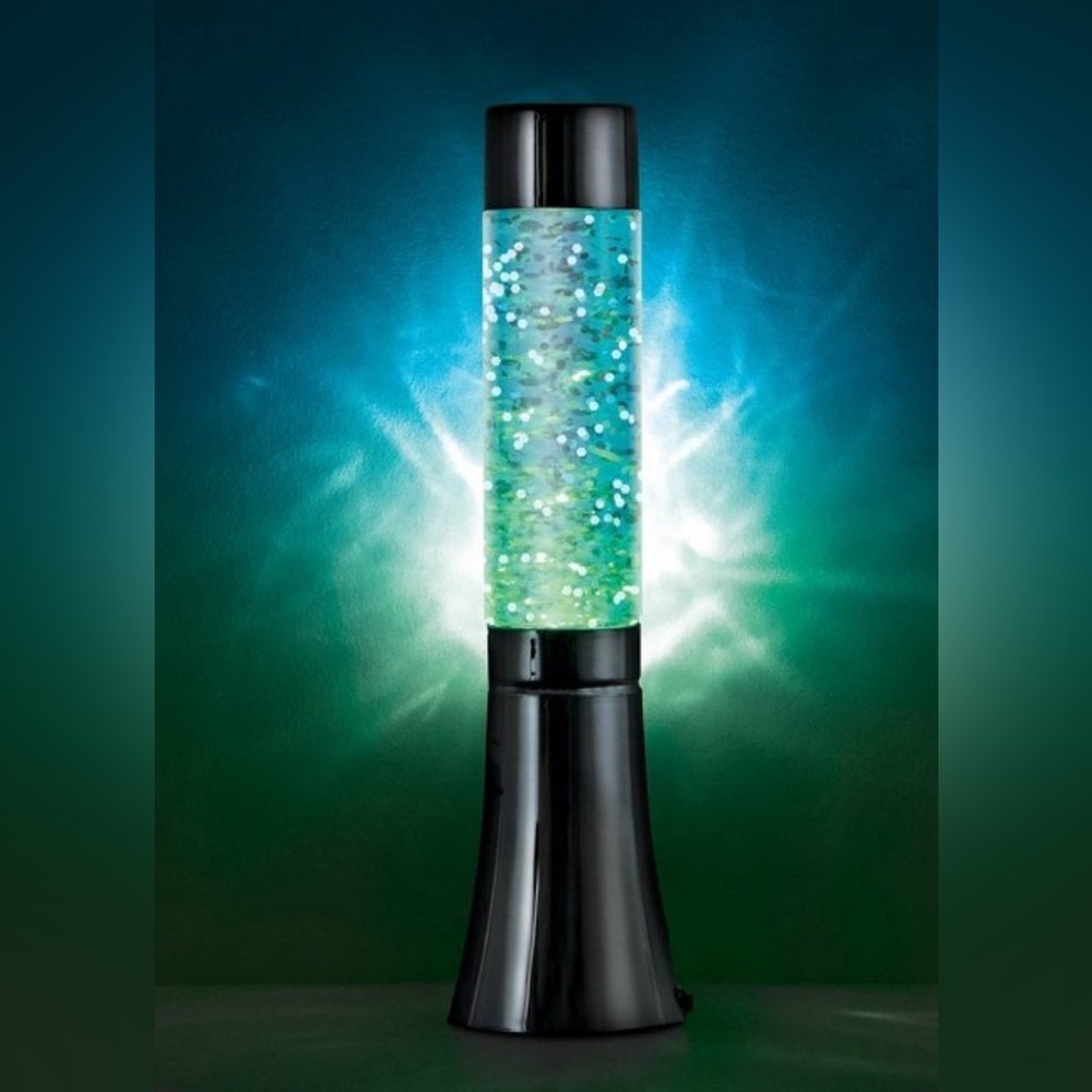 NWT 13” tube shape glitter lamp